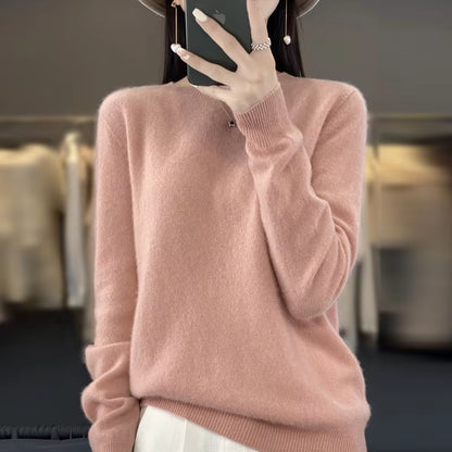 New Cashmere Sweater Women'S Sweater in Autumn and Winter 100% Merino Wool Fashion O-Neck Autumn Warm Pullover Top