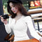 2024 Autumn Solid Color Long Sleeve T-Shirt Women'S Clothing Slims Smooths Your Silhouette Korean Base Layer Outer Wear Trendy